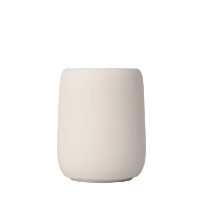 Imagen de blomus SONO Vaso para cepillos de dientes cerámica, Moonbeam, soporte cepillo y pasta dientes, tacto suave, accesorio baño exclusivo (A/A/P): 11 x 8,5 cm, 69057)