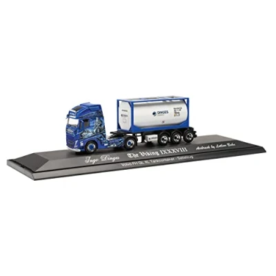 Imagen de herpa Volvo FH GL. XL 2020 122238 camión para Diorama, Modelo de construcción maquetas, Coleccionable, decoración en Miniatura, Color Blanco y Azul