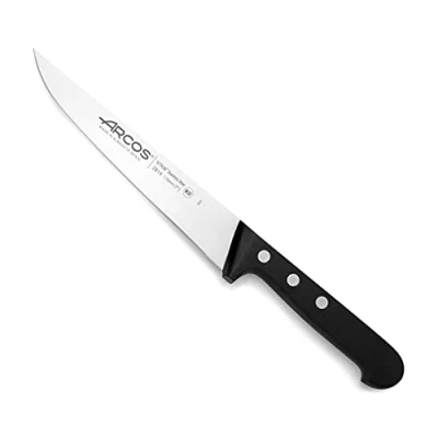 Imagen de Arcos Serie Universal Cuchillo Cocina Acero Inoxidable Nitrum 7&quot; Mango Negro Polioximetileno (POM) Diseño para Uso Diario con Comodidad y Durabilidad