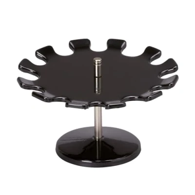 Imagen de Maul redondo versión Premium soporte de sello sellos metal rack para , color negro 12 Stamps