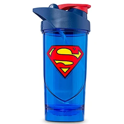 Imagen de Shieldmixer Hero Pro Classic Shaker for Whey Protein Shakes and Pre Workout, BPA Free, 700 ml, Superman