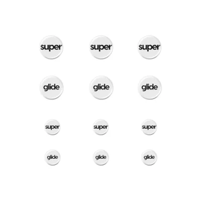 Imagen de Superglide Patines de ratón cristal, deslizamiento controlable constante, borde redondo pulido, patas para juegos súper equilibradas con suela duradera uso universal 6 mm + 9 mm,