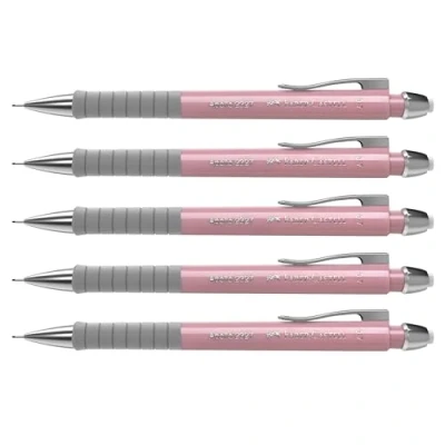 Imagen de FABER CASTELL 205209 Portaminas Apollo rosa sombra, 5 piezas, dureza B, mina 0,7 mm, incluye goma de borrar