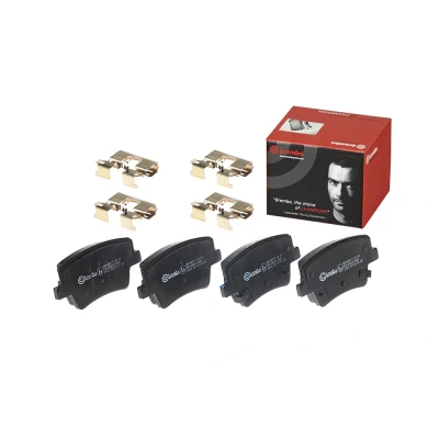 Imagen de BREMBO P 30 117 Juego de pastillas freno con avisador acústico desgaste Chapa antichirridos accesorios HYUNDAI: Santa Fé IV