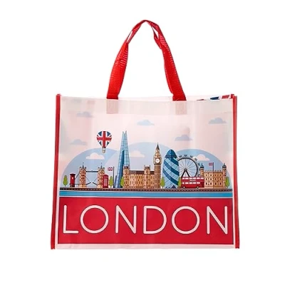 Imagen de Puckator Sac de Courses London Panorama Londres Angleterre Bolsas la Compra Reutilizables, Multicolor, único