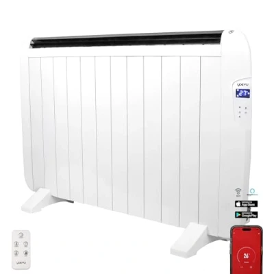 Imagen de YOEVU Emisor termico de Aluminio, 1800W, Calefactor Bajo Consumo, Diseño Moderno, Blanco (1800W 12 Elementos)