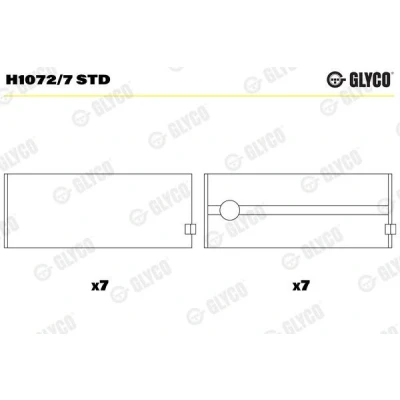 Imagen de GLYCO H1072/7 STD Cojinete de cigüeñal