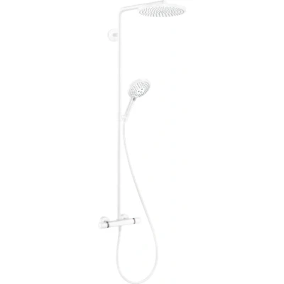 Imagen de Hansgrohe Raindance Select S Sistema de ducha con termostato 240 1 tipo chorro PowderRain, blanco mate, 27633700
