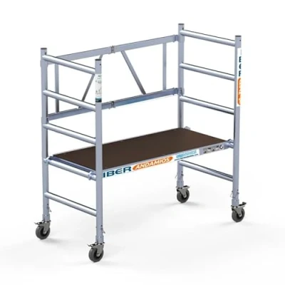Imagen de IBERSCAFFOLDING Andamio plegable COMPACTO aluminio de 75x140 con 3 metros altura tarabajo