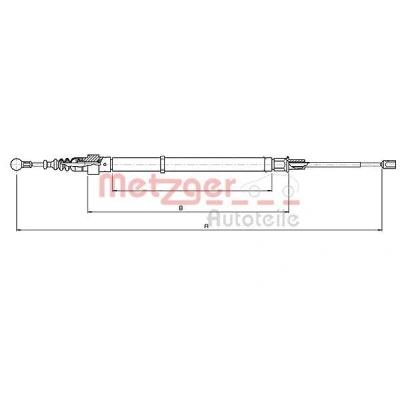 Imagen de METZGER 10.7139 Cable de Freno Mano Atrás izquierda, derecha, derecha 1645/1043 COFLE SEAT: Ibiza 3, SKODA: Fabia I Hatchback
