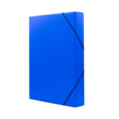 Imagen de Raylu Paper carpeta de proyectos Mate tamaño A4 con lomo 5 cm, cartón resistente y cierre gomas para escolares u oficina, Archivador 34 x 24 cm (Azul)