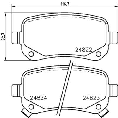 Imagen de HELLA 8DB 355 014 331 Juego de pastillas freno con avisador acústico desgaste accesorios DODGE: Journey MPV, FIAT: Freemont