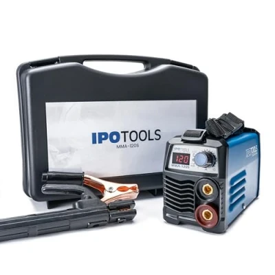 Imagen de IPOTOOLS MMA 120S Soldadora de Electrodo 120A Mini Eléctrica Inverter con Pantalla LCD, Anti Adherente, 230 V, 7 Años Garantía