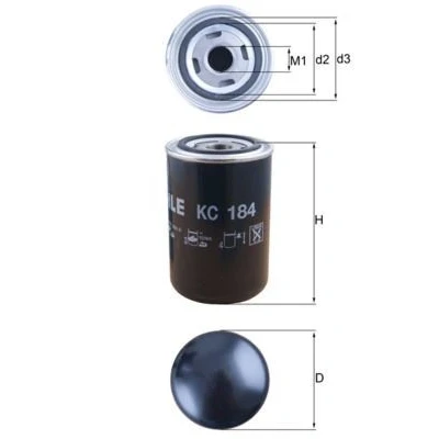 Imagen de MAHLE ORIGINAL KC 184 Filtro Combustible enroscable SCANIA: P,G,R,T series, 4 series