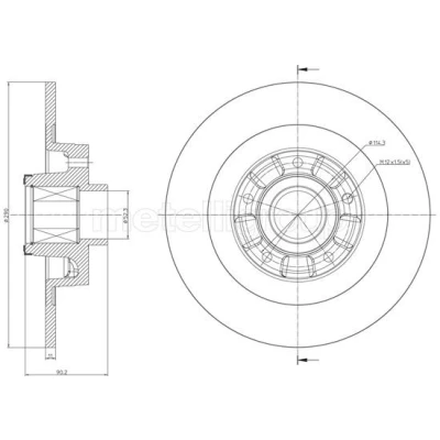 Imagen de Disco de freno METELLI 23 1502