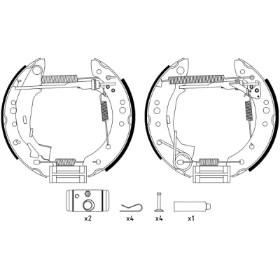 Imagen de TEXTAR Shoe Kit Pro 84059801 frenos, disco de tambor con cilindro freno rueda, accionador