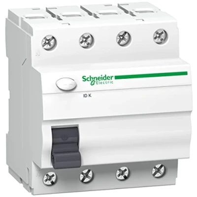 Imagen de Schneider Electric A9Z01425 Disyuntor de Corriente Residual ID K, 4P, 30 mA, Tipo A, 25 Ampere