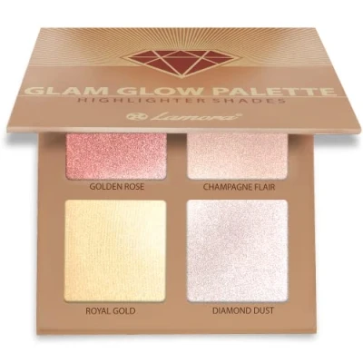 Imagen de Paleta De Iluminadores Maquillaje Coloretes En Polvo Bronceadores Highlighter Profesional Con Espejo 4 Altamente Pigmentados Colores Brillante Vegano, Hipoalergénico