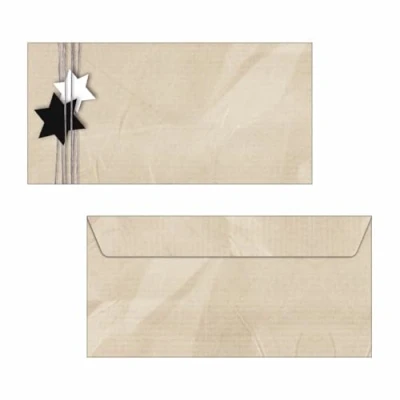 Imagen de SIGEL DU079 Sobres con motivo poinsettia, beige, formato DL (11 x 22 cm), 50 piezas