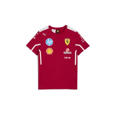 Imagen de Puma Camiseta estampada para niños, Talla: 6a, Dark cherry