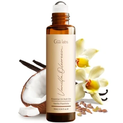 Imagen de Gya Labs aceite esencial de vainilla enrollado para la piel, perfumado vainilla, fragancia corporal aromática larga duración, perfume tamaño viaje, agua