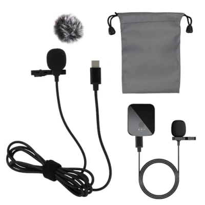 Imagen de Micrófono de Solapa Type C, Lavalier Grabación Omnidireccional con Clip, 1.5M Cable para Android, 2M, Android,Tablet y PC,para Entrevistas, Videoconferencias,Podcasts Cant