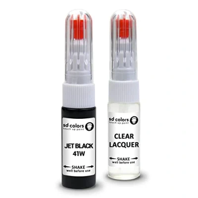 Imagen de SD COLORS JET BLACK 41W compatible con MAZDA New Touch Up Paint Pen Kit de reparación 20 ML SCRATCH CHIP CEPILLO CODE COLOR (PINTURA+LACQUER)