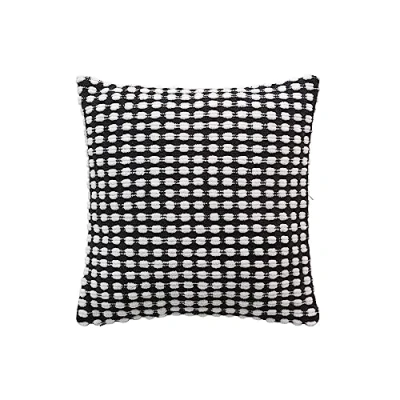 Imagen de Douceur d&#039;Intérieur Greta Funda de cojín, 40 x cm, Negra, algodón, Hilo felpilla