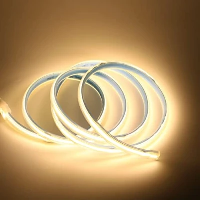 Imagen de 3M Tiras LED COB Directa 220V Sin Transformador IP67 Impermeable Strip Light con Interruptor Blanco Calido 3000K 280 leds/m 15 Watt /m , 3 Metro Tira Para Interior Exterior (Blanco Calido, 3)