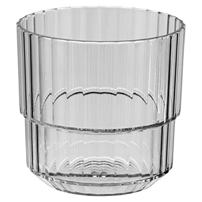 Imagen de Bicchiere APS LINEA in plastica Tritan da 0,22 litri, senza BPA, impilabile, vetro infrangibile riutilizzabile, riutilizzabile e lavabile lavastoviglie, 220 ml, grigio francese