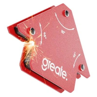 Imagen de greate Imanes soldadura 12kg de capacidad carga Escuadras magneticas para soldar con 45, 90 y 135 Escuadra Magnetica robusto fuerte adherencia metal