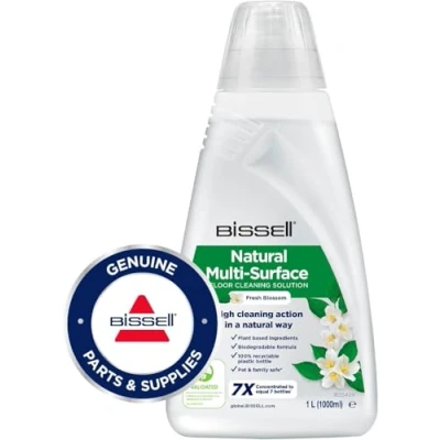 Imagen de Bissell Solución limpiadora Natural para suelos multisuperficie, 1 L CrossWave, SpinWave, SpinWave Robot &amp; HydroWave Ingredientes vegetal y seguro mascotas familias 3096