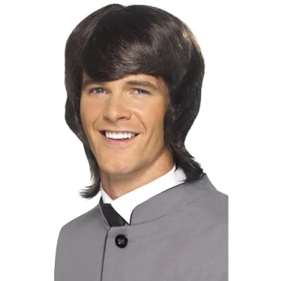 Imagen de Smiffys Peluca de hombre moderno los 60, marrón