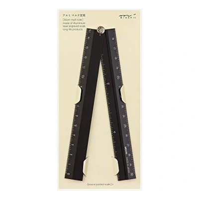 Imagen de Midori 42254006 Regla de aluminio (30 cm), color negro