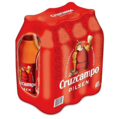 Imagen de Cruzcampo Cerveza Lager Pilsen Pack Botella, 6 x 1L