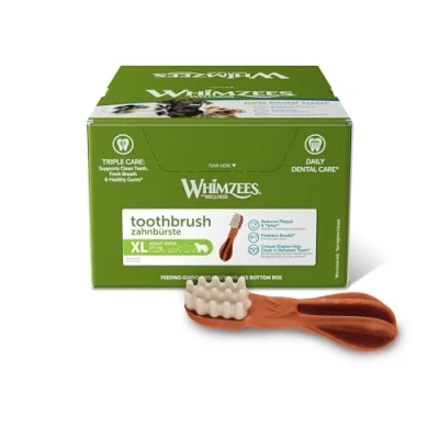 Imagen de WHIMZEES Natural Dental Dog Treats Watch, Cranberry, XL (Paquete de 18)