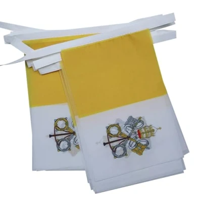 Imagen de GUIRNALDA 6 metros 20 BANDERAS de la CIUDAD DEL VATICANO 21x15cm BANDERA VATICANA 15 x 21 cm BANDERINES AZ FLAG