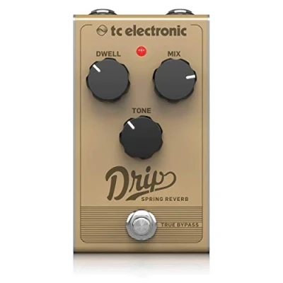 Imagen de TC Electronic DRIP Spring Reverb Retro con permanencia, mezcla y tono ajustables para un sonido de reverberación brillante
