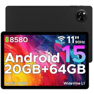 Imagen de DOOGEE Tab A9+ Tablet 11 Pulgadas, 8580mAh, 20GB RAM+ 64GB ROM (TF 2TB), Android 15 Cámara Principal 13MP, Tableta para Niños, Altavoces Duales, FM/Face ID/WidevineL1/OTG/GPS/Jack 3.5mm Negro