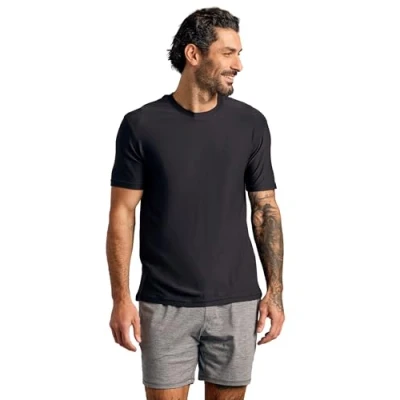 Imagen de True Classic Camiseta Active de Manga Corta con Cuello Redondo para Hombre, 1 Unidad Negro, XL