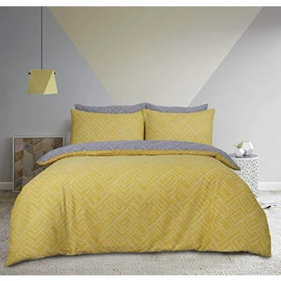 Imagen de Sleepdown Juego de Ropa Cama, poliéster Poliéster. algodón Polialgodón. poliéster, Ocre, Matrimonio Grande