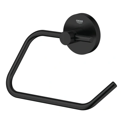 Imagen de GROHE Start Portarollos QuickFix (sin tapa, fijación oculta, apto para taladrar o pegar), Negro mate 412002430
