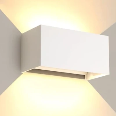 Imagen de 25W LED Aplique Pared Exterior Interior IP65 Impermeable Apliques Lámpara de Aluminio Moderno Blanco 3000k luz Cálida, Ángulo Ajustable, Fácil instalar
