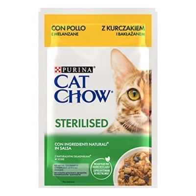Imagen de Purina Cat Chow Comida Húmeda para Gato Esterilizado Adulto con Pollo, 26 Sobres de 85g