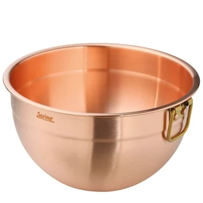 Imagen de Spring Culinox Cuenco para mezclar (cobre, 2,8 L, diámetro 20 cm, altura 11 fondo aplanado, mejor conductividad térmica)