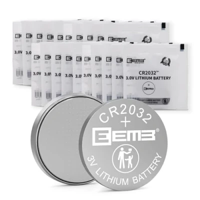 Imagen de EEMB 20 Paquete CR2032 Batería 3V de Litio Monedas Botón ECR2032 DL2032 LM2032 Adecuado para Control Remoto, Relojes, Calculadoras, Timbres, Equipos MéDicos, Llaveros