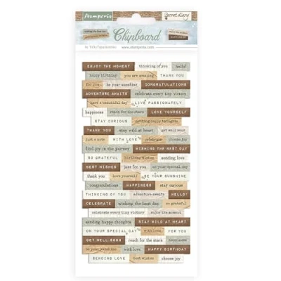 Imagen de Pizarra con chipboard cm 15 x 30 Create Happiness Secret Diary multicolor