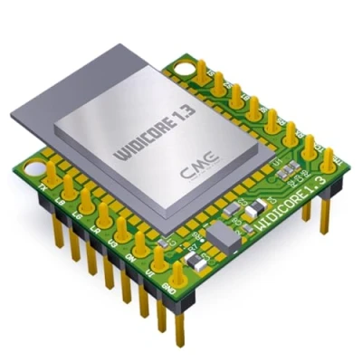 Imagen de CME WIDI Core Placa de conexión inteligente (BLE) que implementa MIDI premium sobre Bluetooth Low Energy desarrollado por con antena PCB integrada y encabezado pin completo