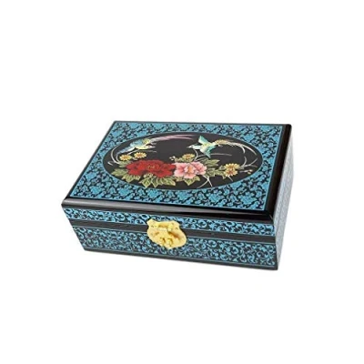 Imagen de lachineuse Caja de Joyas para pájaros Primavera Almacenamiento y Secretos Madera lacada Decoración asiática Regalo Mujer Objeto Decorativo Idea