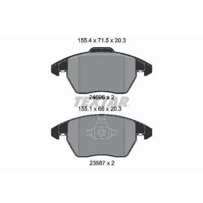 Imagen de TEXTAR 2469601 Juego de pastillas freno no preparado para indicador desgaste SEAT: Ibiza 4, 4 Sportcoupe, ST